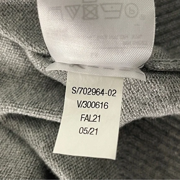 Banana Republic mens sweater medium V-neck pullover long sleeve sweater gray Top - Picture 5 of 9